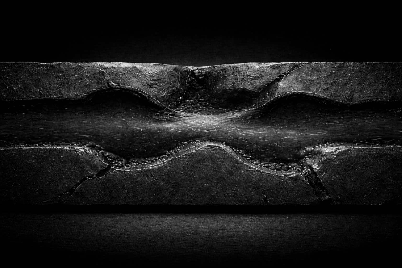 Circulation. Irregular channel under pressure with continuous passage and uneven internal variation